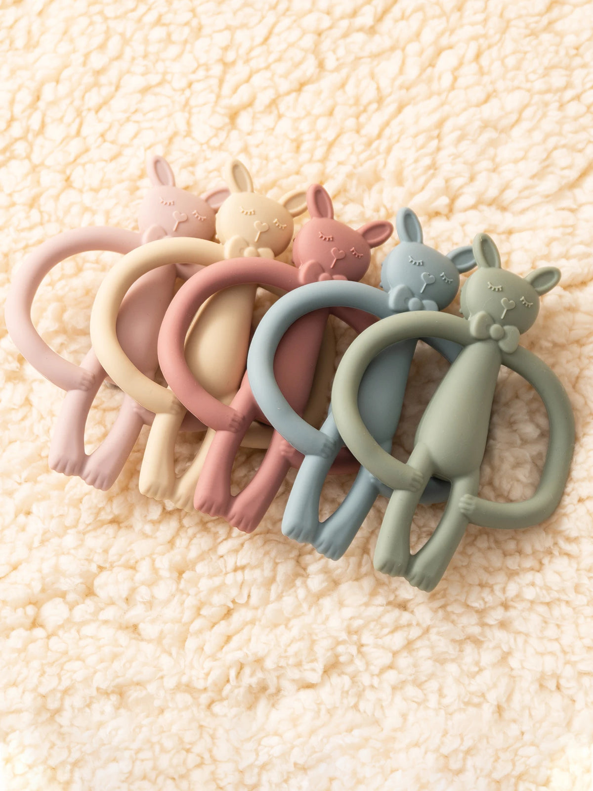 Silicone Rabbit Baby Teether Toy Infant Nursing Chew