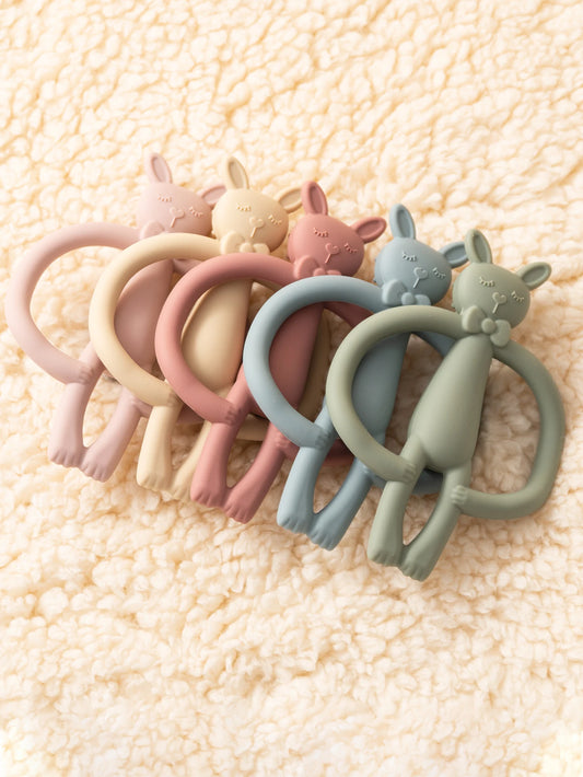 Silicone Rabbit Baby Teether Toy Infant Nursing Chew