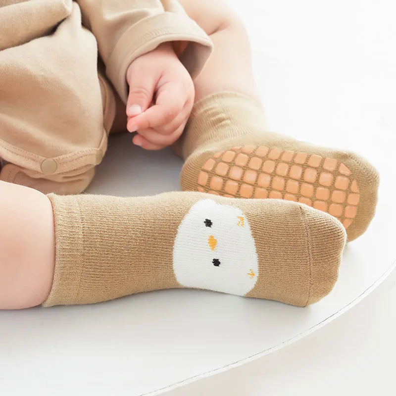 Kids Non Slip Socks Cute Cartoon Toddler Floor Grip 6 Pack