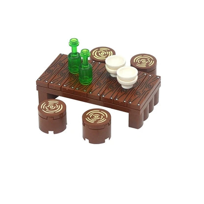 City Food Building Blocks Set Play Food MOC Bricks