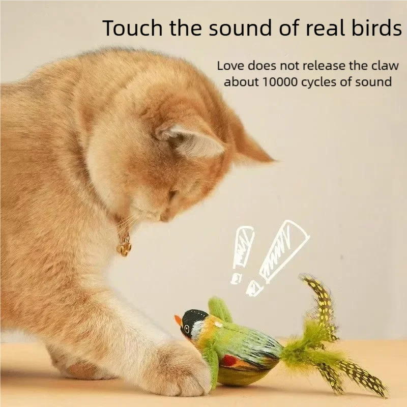 Electric Simulation Bird Cat Toy Chirping Sound Teaser
