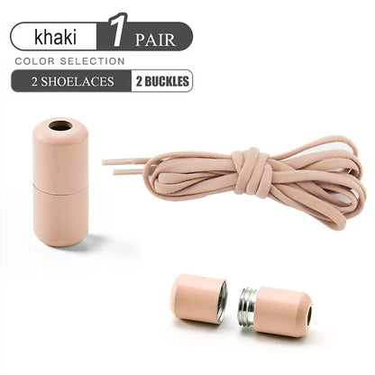 Elastic No Tie Shoelaces Semicircle Lazy Metal Lock Laces