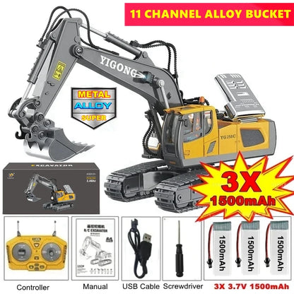 RC Excavator Dump Truck Toy 4WD Remote Control Model