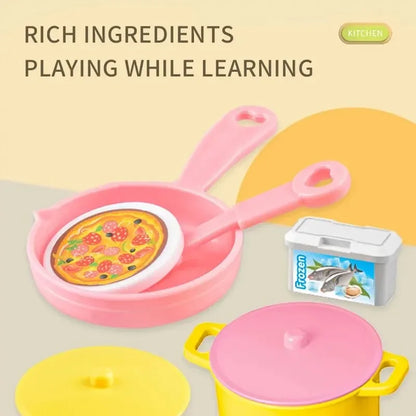 Mini Kitchen Counter Play Set Simulated Cooking Toy