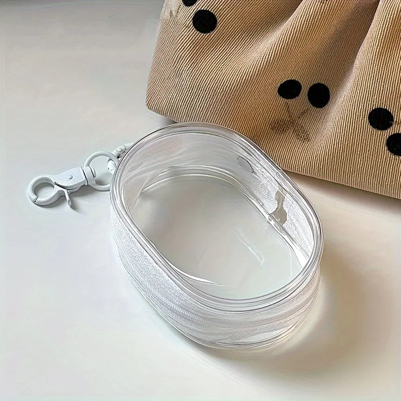 Mini Clear Zipper Storage Bag Earphone Organizer