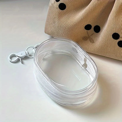 Mini Clear Zipper Storage Bag Earphone Organizer