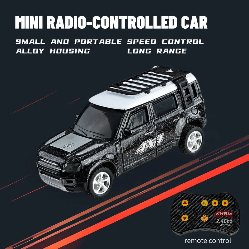 1/64 Mini RC Alloy Car Pocket Remote Control Vehicle