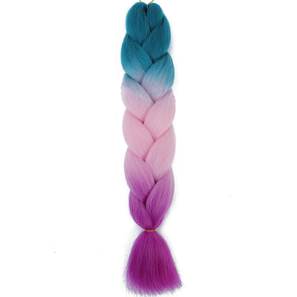 24 Inch Jumbo Braiding Hair Synthetic Afro Ombre Extensions