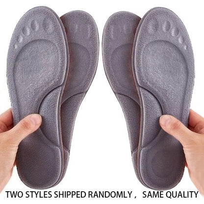 4D Warm Massage Insoles Latex Arch Support Inserts