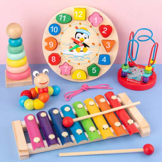 3D Wooden Puzzles For Kids Early Learning Toddler Toy