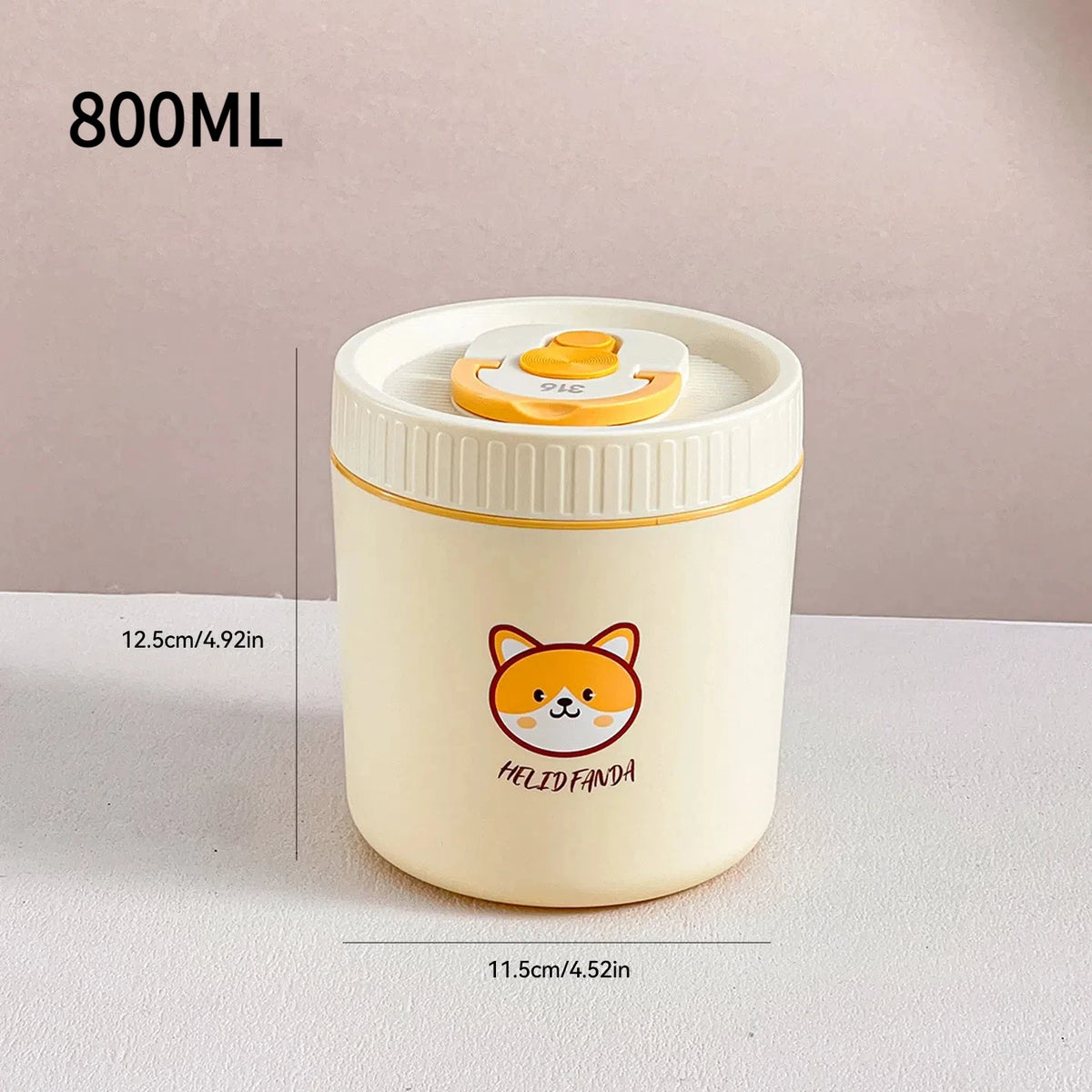 Large Capacity Stainless Steel Thermal Bento Box Cute Insulated Container