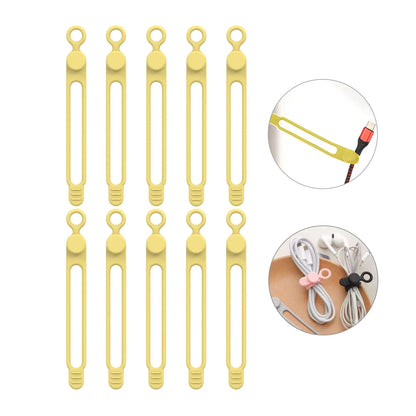 Silicone Cable Ties Reusable Cord Organizer Elastic Wire Straps