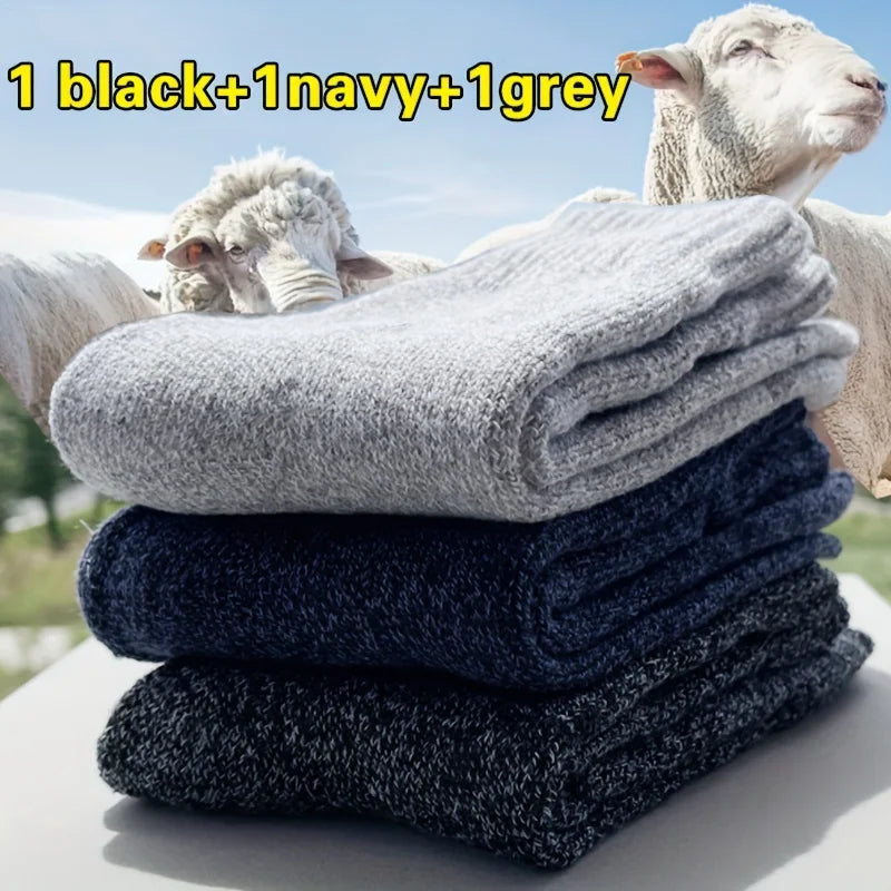 Thick Towel Mid-Calf Socks Men's Warm Anti-Cold