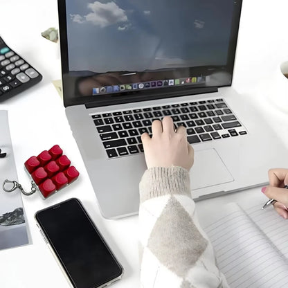 Heart Keyboard Key Clicker Fidget Toy Stress Relief Keychain