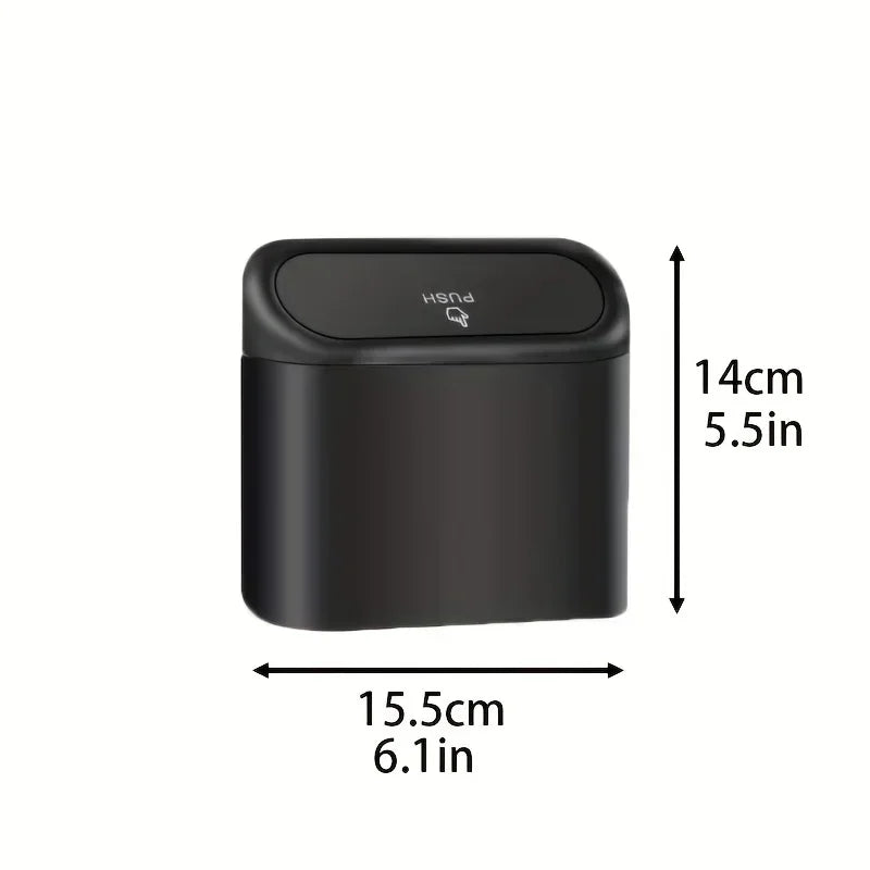 Leakproof Mini Car Trash Can Compact Vehicle Garbage Bin Set