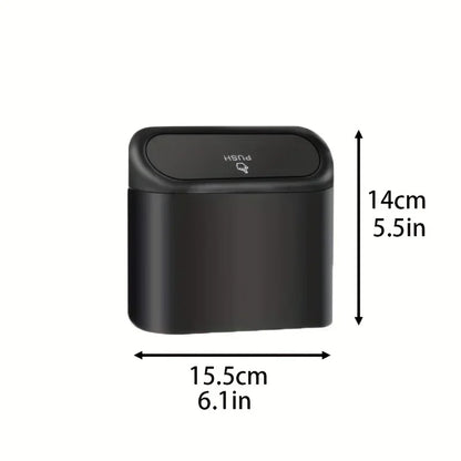 Leakproof Mini Car Trash Can Compact Vehicle Garbage Bin Set