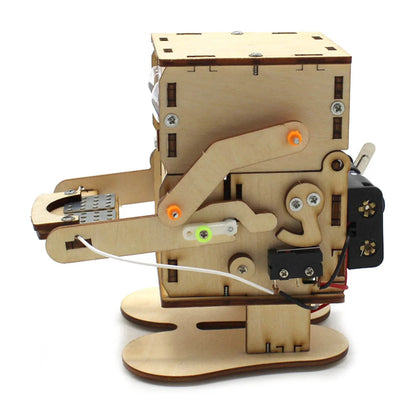 DIY Coin Eating Robot Wood Kit STEM Science Experiment