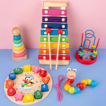 3D Wooden Puzzles For Kids Early Learning Toddler Toy