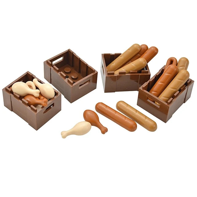 City Food Building Blocks Set Play Food MOC Bricks