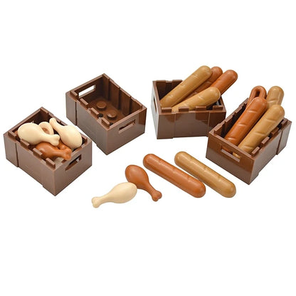 City Food Building Blocks Set Play Food MOC Bricks