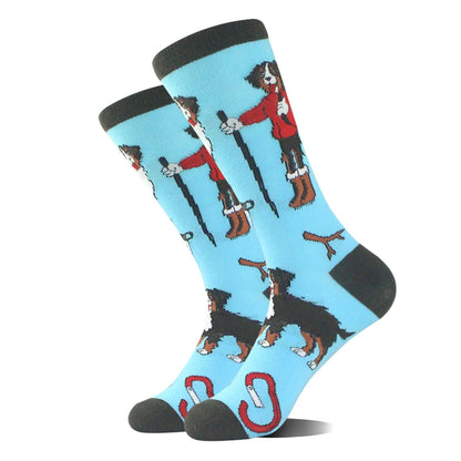 Novelty Dinosaur Crew Skateboard Socks Funny Men