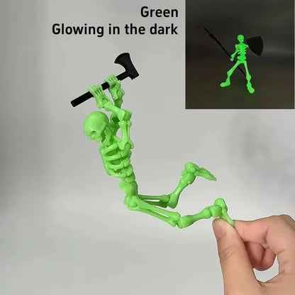 Halloween Toys Decor Multi-Jointed Movable Skeleton Action Figure Weapon Fit For Dummy Lucky 13 Action Figure Accessories