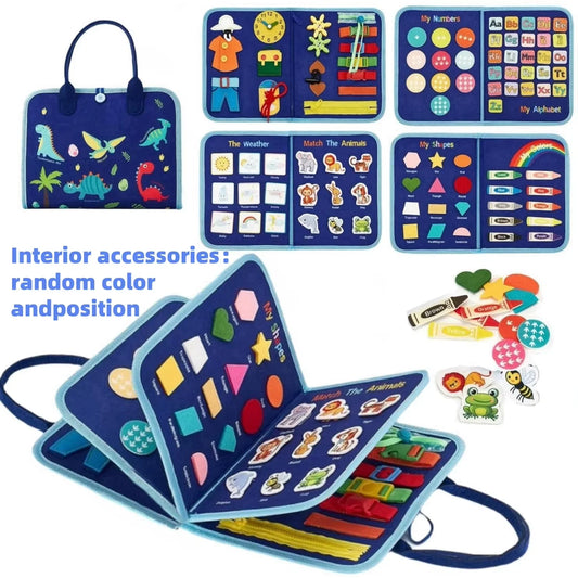 Montessori Busy Board Sensory Travel Activity Toy