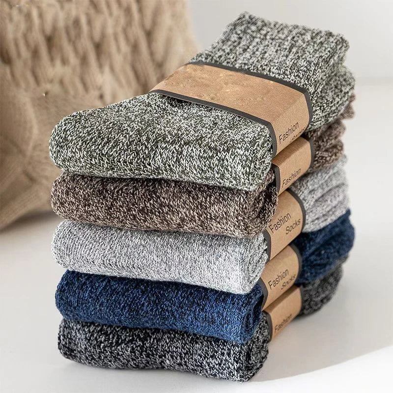 Winter Thick Warm Cashmere Socks Men Retro Snow