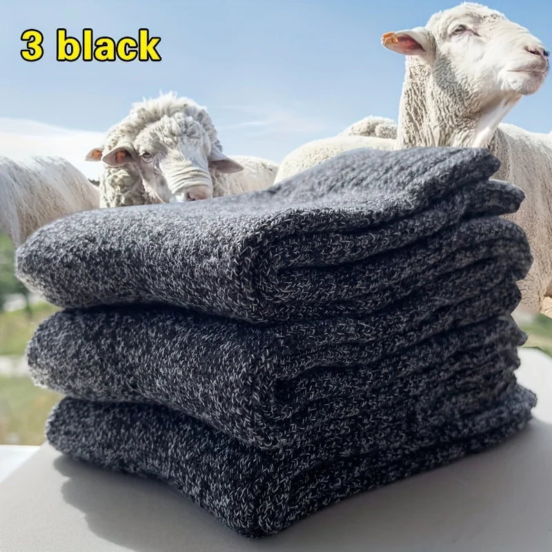 Thick Towel Mid-Calf Socks Men's Warm Anti-Cold