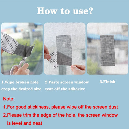 Window Screen Repair Tape Self Adhesive Mesh Patch