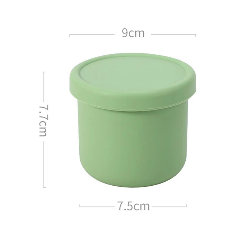 250ML Lunch Box For Kids Salad Dressing Container Non-stick Silicone Lunch Box With Lid Reusable Bento Box Ice Cube Mold