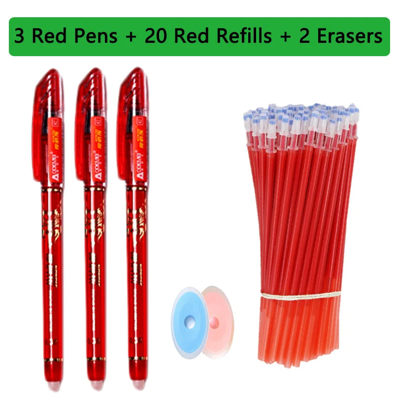 25 Pcs/set Kawaii Erasable pens Gel Pen sketch Writing Stationery for Notebook school supplies pen cute kids pens pencil