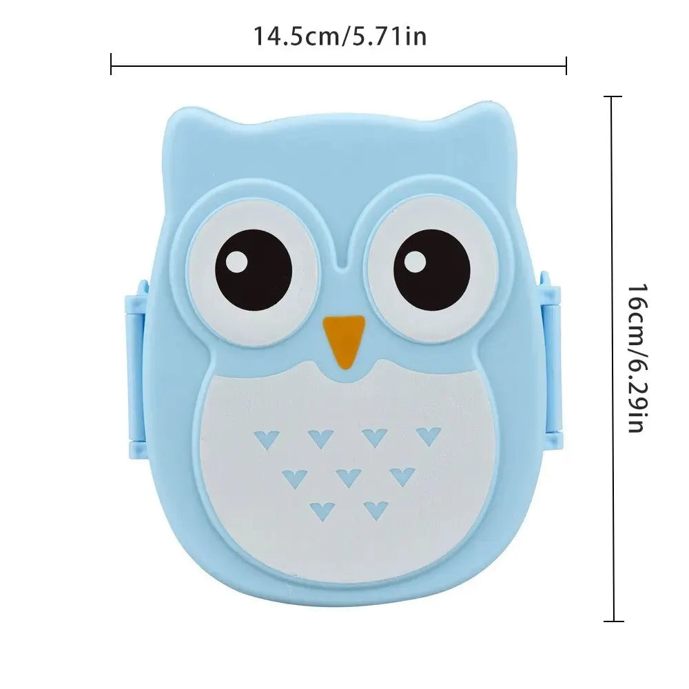 Portable Plastic Children Bento Lunch Box Student Cartoon Food Container