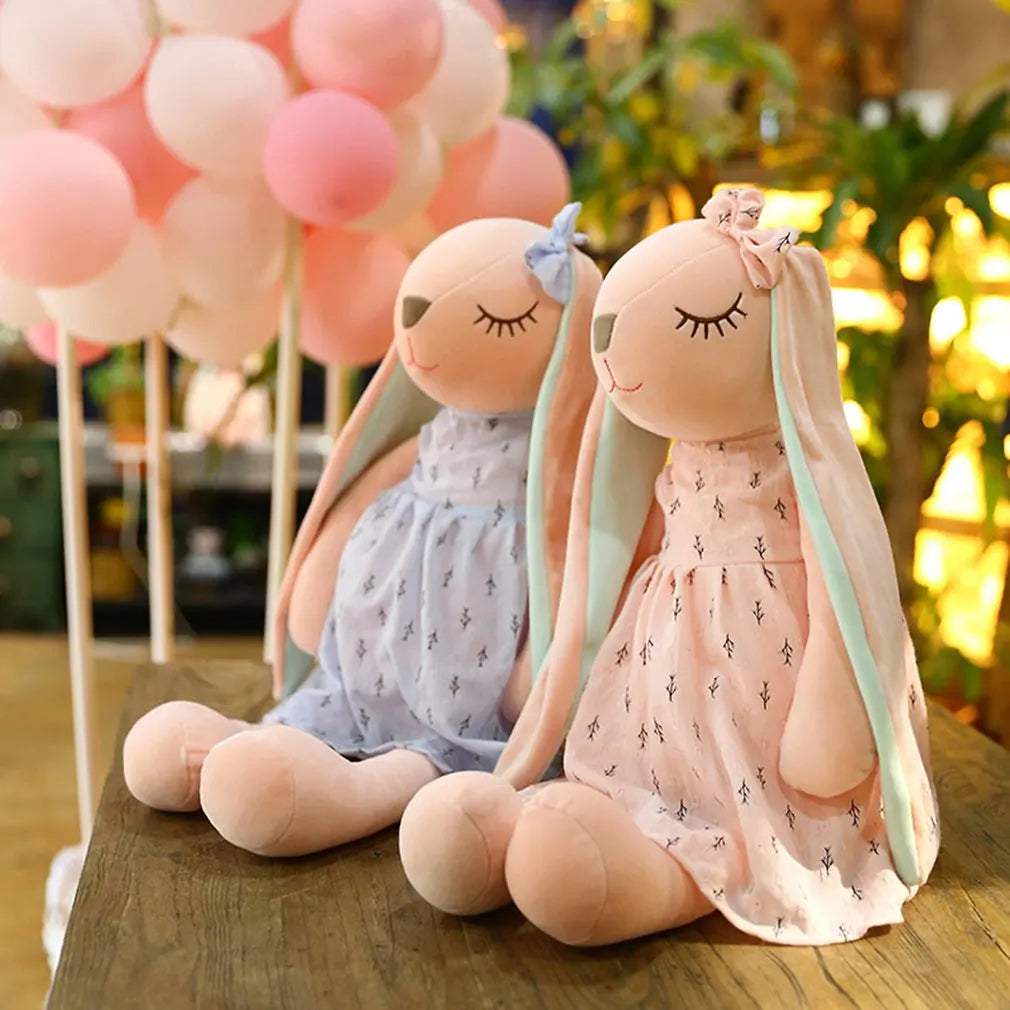 Cute Bunny Soothing Plush Doll Soft Sleeping Toy 35cm