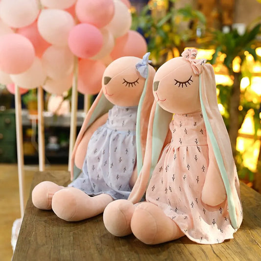 Cute Bunny Soothing Plush Doll Soft Sleeping Toy 35cm