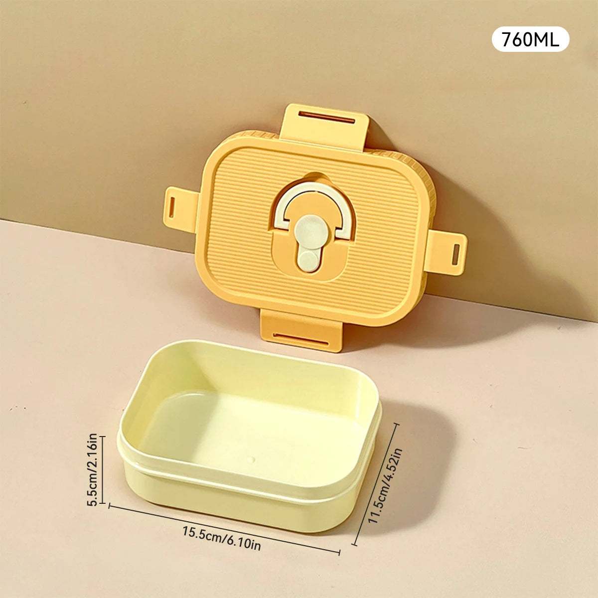 WORTHBUY Portable Plastic Lunch Box With Compartment Microwave Safe Fruit Salad Lunch Container Kid Student Leak-proof Bento Box