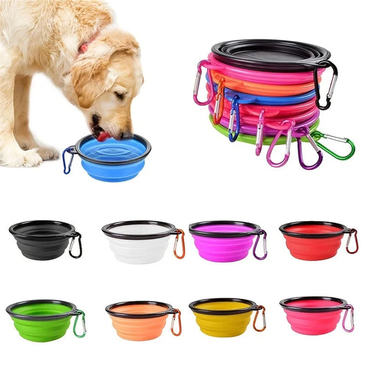 Silicone Collapsible Pet Travel Bowl Portable Dog