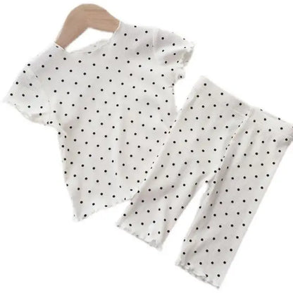 Baby Girls Floral Summer Pajamas Set Short Sleeve