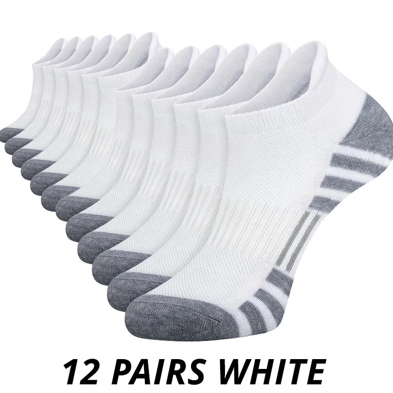 Men Non Slip Athletic Crew Socks Ground Gripping Sports