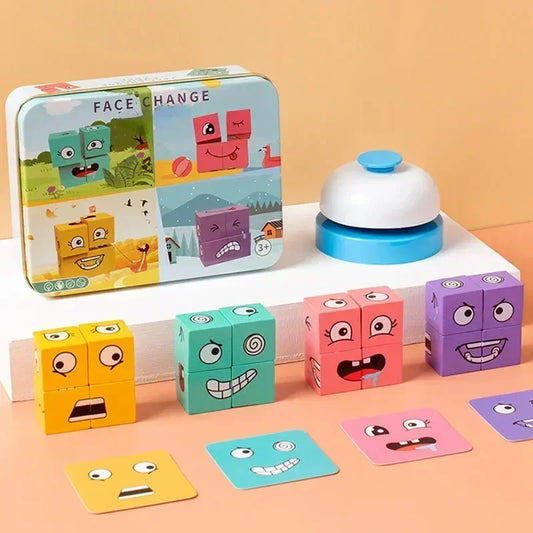 Face Changing Building Blocks Expression Matching Game