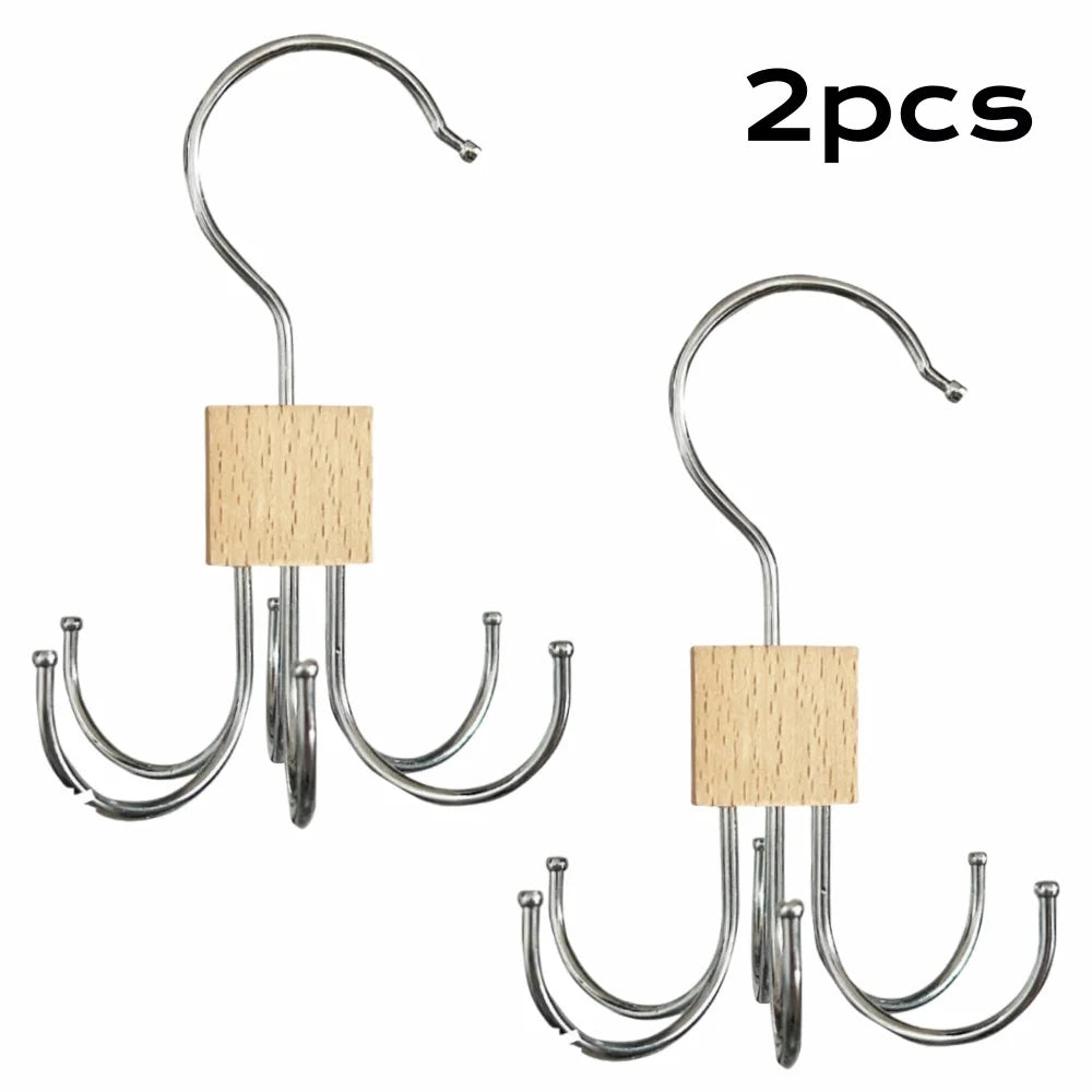 360 Rotating Storage Hanger Hook Multi Claw Closet Belt Rack