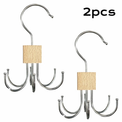 360 Rotating Storage Hanger Hook Multi Claw Closet Belt Rack