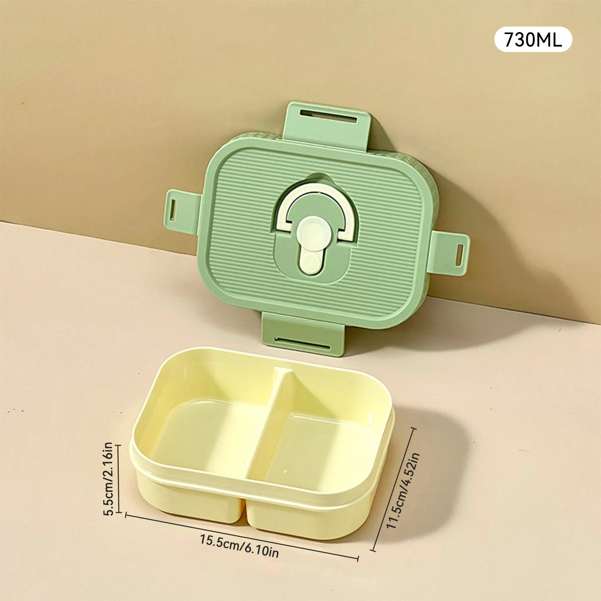WORTHBUY Portable Plastic Lunch Box With Compartment Microwave Safe Fruit Salad Lunch Container Kid Student Leak-proof Bento Box
