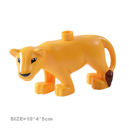 Big Size Building Blocks Cat Dog Pig Rabbit Model Accessories Compatible Bricks Farm Animals Set Assemble Education Toys For Kid