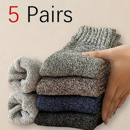Winter Thick Warm Cashmere Socks Men Retro Snow