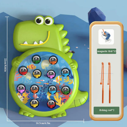 Magnetic Fishing Toy Set Dinosaur Fishing Game for Toddlers