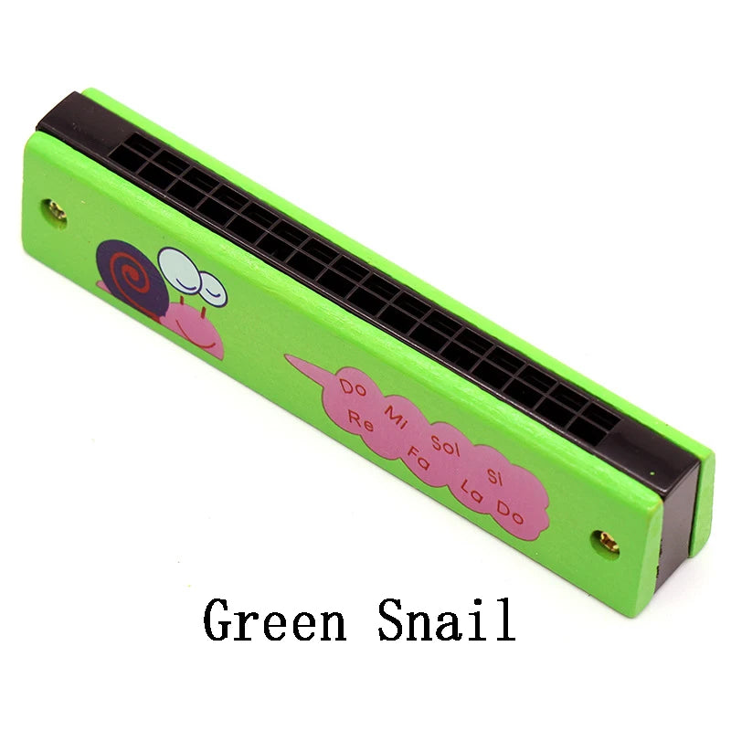 Children Wooden Harmonica Toy Beginner Music Instrument
