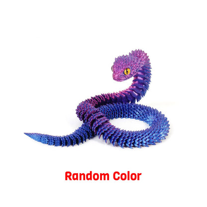 3D Printed Snake Realistic Statue Fidget Toy Desk