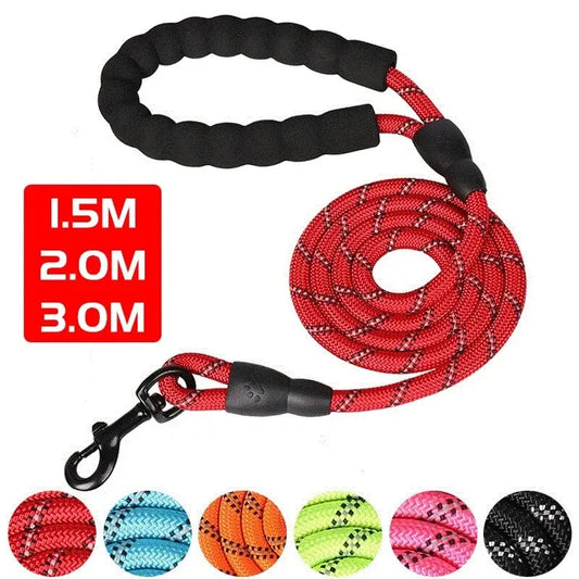 Reflective Dog Leash With Padded Handle Double Heavy Duty