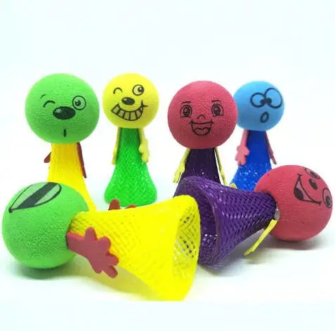 Jumping Bounce Elf Toy Flying Man Spring Popper 10 Pack